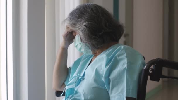 Una Donna Adulta Anziana Asiatica Che Soffre Disturbo Mentale Malattia — Video Stock