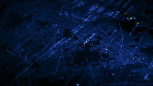 Simulasi Data Matriks Lanjutan Dengan Lingkungan Digital Mutakhir Dengan Tampilan — Stok Video