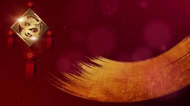 2024 Çin Yeni Yıl Ejderhası sembolü dijital arkaplanda