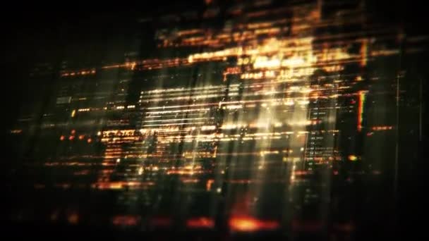 Продвинутая Матрица Данных Пользовательский Интерфейс Современной Цифровой Средой Динамичным Иммерсивным — стоковое видео