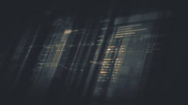 Birbirine bağlı veri matrisi bilgi ağlarının dinamik ve sürükleyici bir görüntüsüyle son teknoloji dijital ortama sahip veri matrisi arkaplan simülasyonu