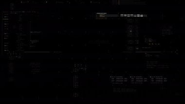 Gelişmiş veri matrisi simülasyon UI 'si, birbirine bağlı veri matrisi bilgi ağlarının dinamik ve sürükleyici bir görüntüsüyle son teknoloji dijital ortama sahip.