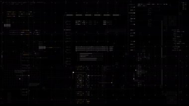 Gelişmiş veri matrisi simülasyon UI 'si, birbirine bağlı veri matrisi bilgi ağlarının dinamik ve sürükleyici bir görüntüsüyle son teknoloji dijital ortama sahip.