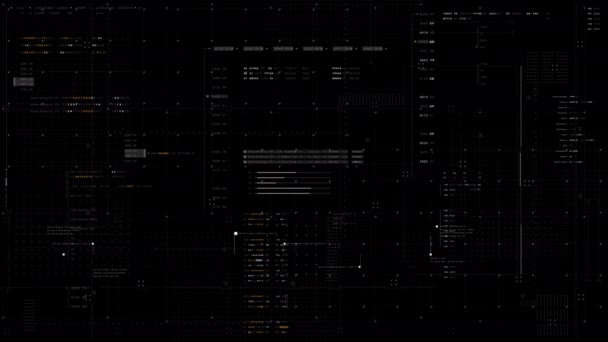 Розширений Інтерфейс Моделювання Матриці Даних Передовим Цифровим Середовищем Динамічним Зануреним — стокове відео