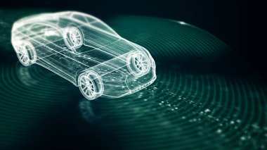 Gelişmiş hareket grafikleri, özfarkındalık ve kapsamlı çevresel algılama ile donatılmış, insan müdahalesi olmadan bağımsız çalışabilen otonom bir aracı gösteriyor. 