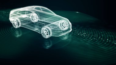 Gelişmiş hareket grafikleri, özfarkındalık ve kapsamlı çevresel algılama ile donatılmış, insan müdahalesi olmadan bağımsız çalışabilen otonom bir aracı gösteriyor. 