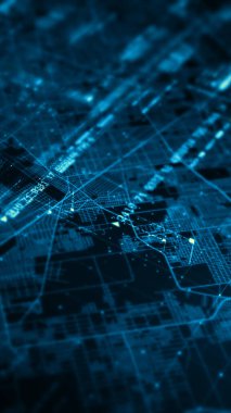 Birbirine bağlı veri matrisi bilgi ağlarının dinamik ve sürükleyici bir görüntüsüyle son teknoloji dijital ortama sahip veri matrisi arkaplan simülasyonu