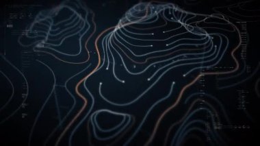 Gelecekçi holografik arazi topolojisi, gelişmiş taktiksel navigasyon ve gerçek zamanlı çevresel veri sunan baş ekran görüntüsü
