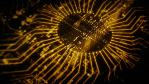 Gelişmiş kripto para birimi ve şifreleme teknolojisini vurgulayan gelecekçi dijital arkaplan, blockchain ağları ve güvenli kriptografik sistemler içeriyor: