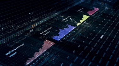 Finansal büyüme gösteren iş grafiği. Sunum şemaları