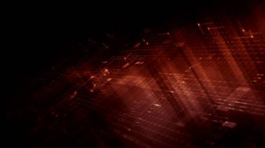 Yapay zeka, kuantum fiziği ve derin öğrenmeyi, düzgün, HUD tarzı bir arayüzde veri analiz eden bir parçacık matrisi ile harmanlayan gelecekçi ağ simülasyonu