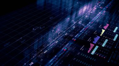 İş Bilgileri görselleştirme. grafik grafiği finansal büyüme ile 