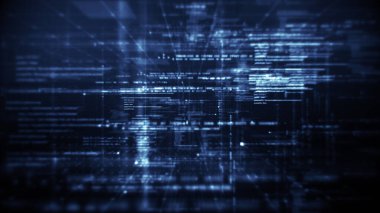 Kodlu soyut teknoloji arkaplanı.