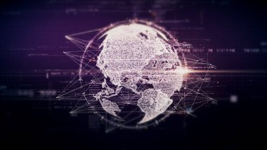 dijital dünya haritası. soyut arkaplan.