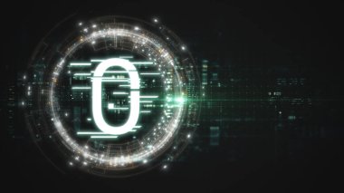 Video ve film projeleri için 10 saniyeden 0 saniyeye geri sayım zamanlayıcısı, parlak dijital efektler, dinamik geçişler ve yüksek teknolojili görsel elementler