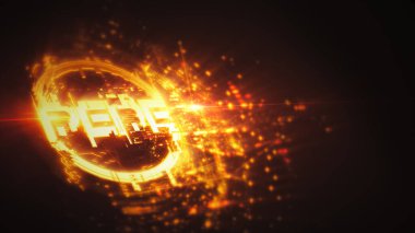  Parlak arkaplanı olan kripto para birimi kavramı