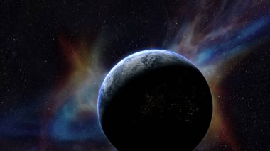 Dünya gezegeninin 3 boyutlu çizimi, evren, konsept