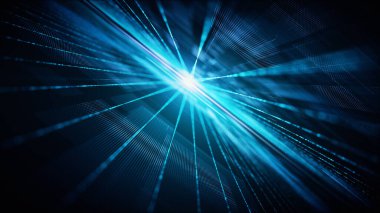 Parlak çizgiler ve noktalarla soyut arkaplan