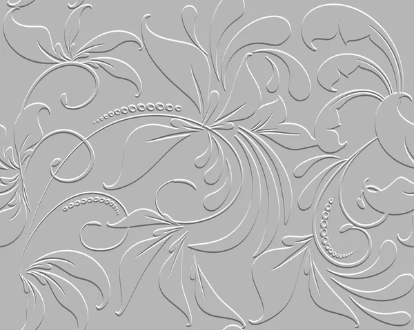 Floral Texturé Motif Sans Couture Fond Vectoriel Gaufré Gaufré Répétez — Image vectorielle