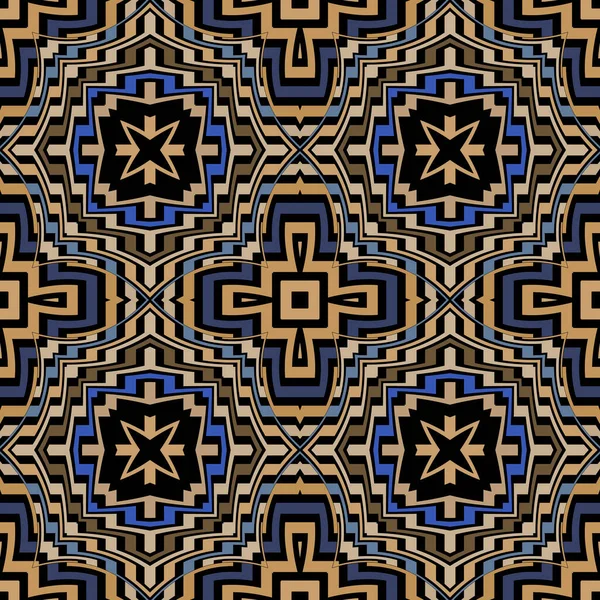 Gestreepte Kleurrijke Tribale Etnische Stijl Abstract Naadloos Patroon Elegante Geometrische — Stockvector