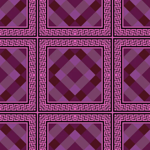 Patrón Cuadros Sin Costura Colores Patrones Zigzag Fondo Vectorial Ornamental — Archivo Imágenes Vectoriales