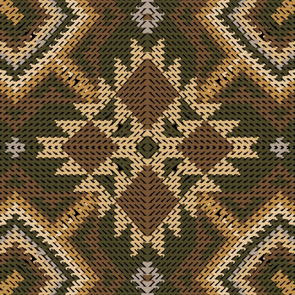 Tapisserie Ethnique Tribale Texturée Motif Sans Couture Style Aztèque Broderie — Image vectorielle