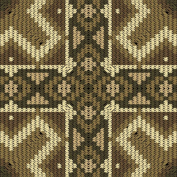 Texturierte Ethnische Stammestapeten Mit Nahtlosem Muster Stickerei Aztekischen Stil Zickzacklinien — Stockvektor