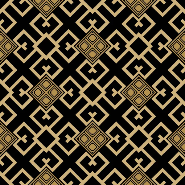 シームレスなグリッドパターン エレガントな繰り返しRhombusベクトルの背景 現代の幾何学模様の背景 美しい伝統的な民族スタイルのギリシャの装飾 ギリシャ語のキーの意味 プリントのパターン — ストックベクタ