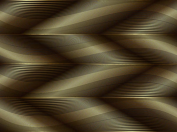 Gouden Zigzag Lijnen Luxe Patroon Oppervlakte Zigzag Strepen Achtergrond Lijn — Stockvector