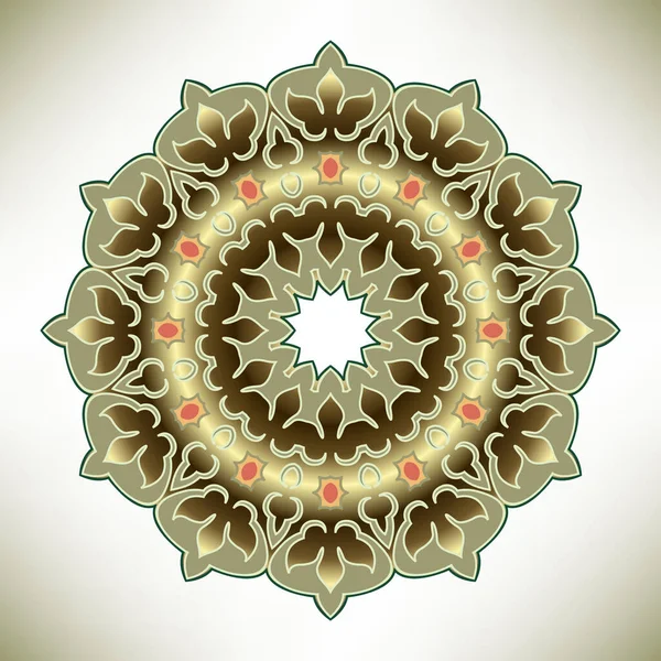 Floral gold 3d mandala pattern. Surface golden flowers ornament. Vector ornamental luxury background. Beautiful ornate flower. Decorative vintage style design. Patterned 3d texture.