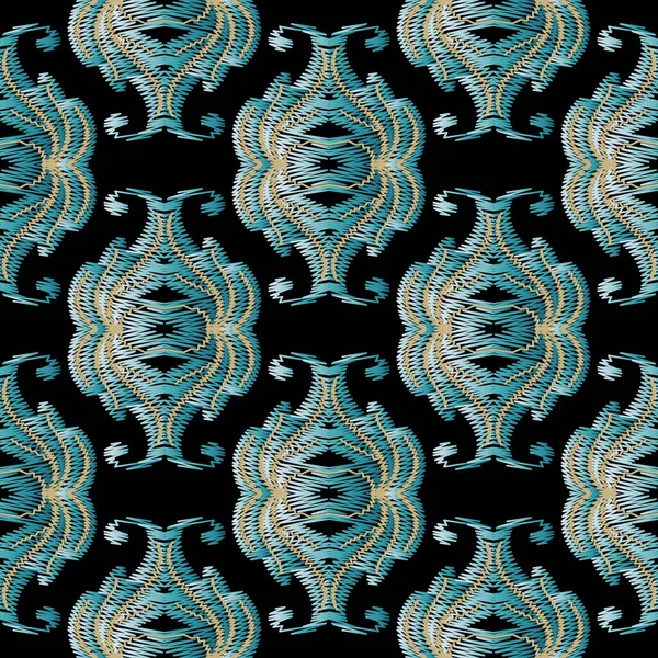 Tapijt Bloemenpatroon Barokke Vector Naadloos Patroon Decoratieve Textuur Achtergrond Decoratieve — Stockvector