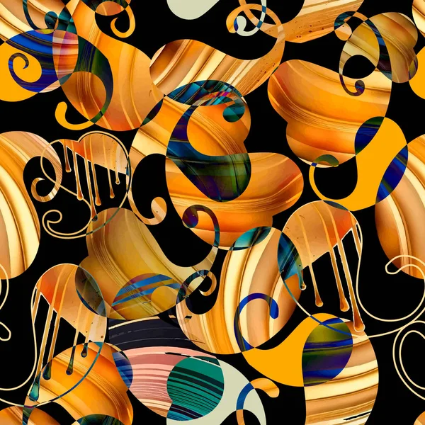 花の民族水彩ペイズリーシームレスなパターン 名前ベクトルの背景 トルコの繰り返しの背景 美しい抽象的なグランジ装飾 織物されたペイズリーの花 カラフルな柄のデザイン — ストックベクタ