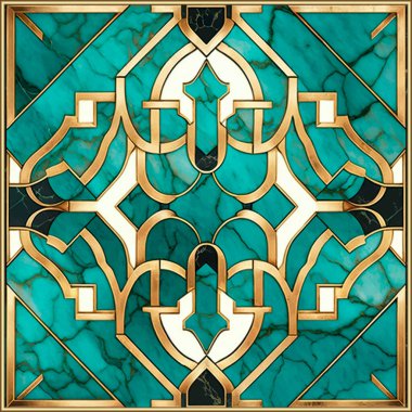 Marble art Deco turquoise square pattern. Luxury ornamental grunge Art Deco vector background. Decorative ancient style marbled pattern. Modern ornate textured ornaments with gold inlaid, frame. clipart