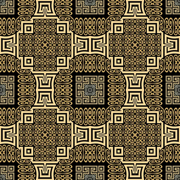 Patrón Sin Costura Geométrico Ornamental Griego Fondo Vectorial Modelado Moderno — Archivo Imágenes Vectoriales