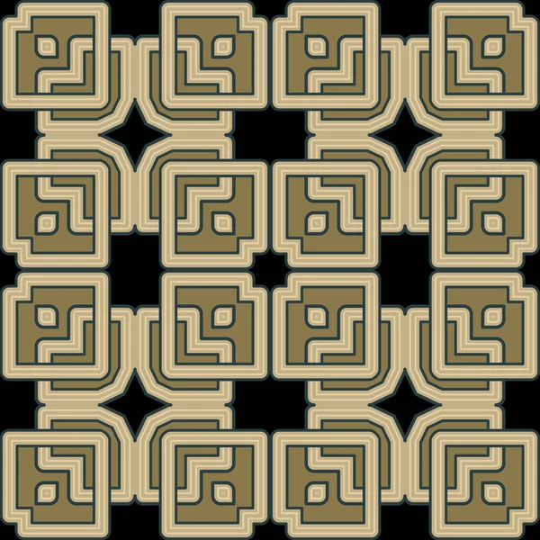 構造化された部族の民族シームレスパターン 装飾的な正方形の背景 パターン化された背景を繰り返す 民俗要素と幾何学的なケルトスタイルの編組装飾 対称抽象ベクトル設計 — ストックベクタ