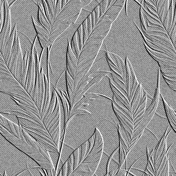 Geprägtes Nahtloses Muster Denim Jeans Strukturierten Grunge Floralen Relief Hintergrund — Stockvektor