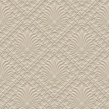 Dokulu kabartma Yunan usulü waffle 3D dikişsiz desen. Grunge 'un süsleme amaçlı etnik çiçek vektör geçmişi. Rahatlama geometrik arka planı tekrarlıyor. Kabartmalı süsleri çiçeklerle, eşkenar dörtgenlerle.