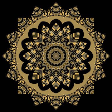 Süslü kabile zigzag mandala desenli çizgiler, çizgiler, soyut çiçekler. Vektör modern dekoratif arkaplan. Renkli moda zig zag dekoratif çiçek desenli süsler. Element.