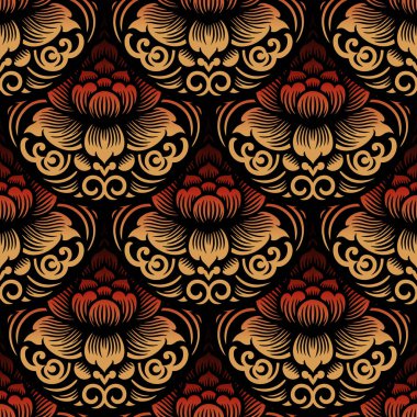 3D süslemeli çiçek desenli, mandalas yuvarlak, pürüzsüz desen. Yüzey modern parlak vektör arka plan. Dekoratif arka planı tekrarla. Çiçekli renkli güzel süsler. Sonsuz doku.