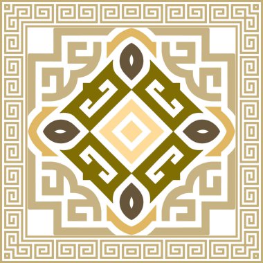 Çin stili labirentler kare çerçeveli ve kenarlı kusursuz desenler oluşturuyor. Süslü etnik geçmiş. Güzel soyut geleneksel tekrar vektör süslemeleri. Çince anlamında. Sonsuz doku.