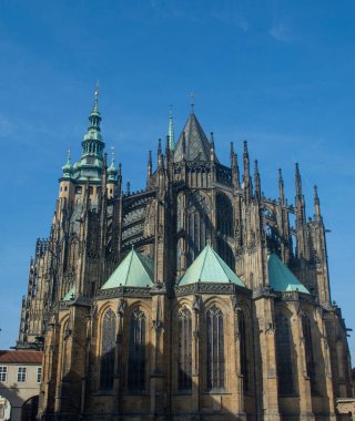 Prag Kalesi 'ndeki Aziz Vitus Katedrali. Çek Cumhuriyeti 'nin başkenti St. Vitus' un ünlü sobov 'u.