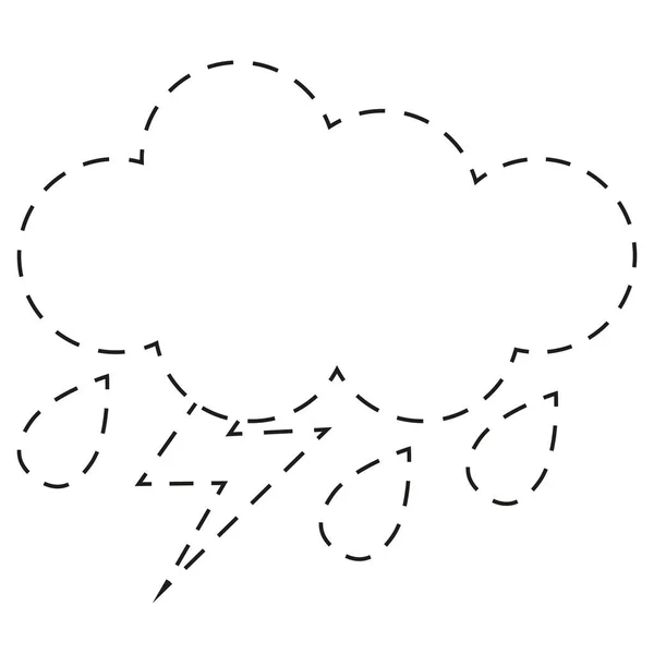 Cloud Thunderstorms Rain Circle Paint — Stock Vector