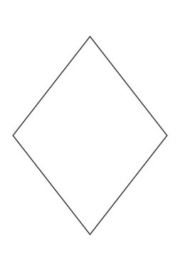 Renkli geometrik figür eşkenar dörtgen. Matematik eşkenarı. Matematik boyama basit geometrik şekiller. Rhombus. Matematik okuyoruz.