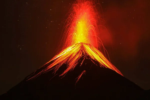 Utbrott Vulkanen Fuego Guatemala — Stockfoto