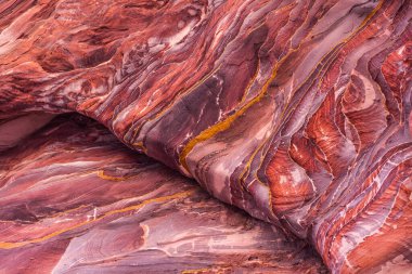 Petra - Ürdün 'deki antik mezar şehri, akik ve kumtaşı kayaları