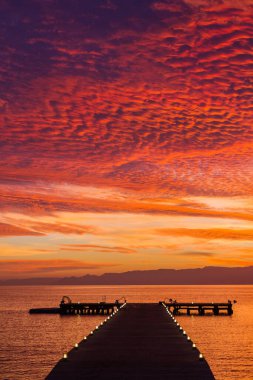 Akabe yakınlarındaki Ürdün 'de gün batımı