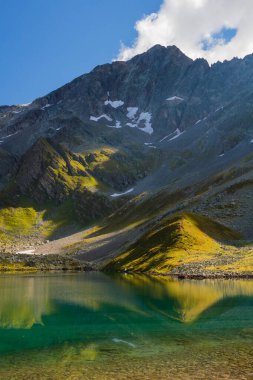 Dağlardaki güzel göl manzarası