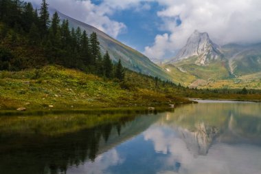 Göl ve dağlarla güzel bir manzara - TMB