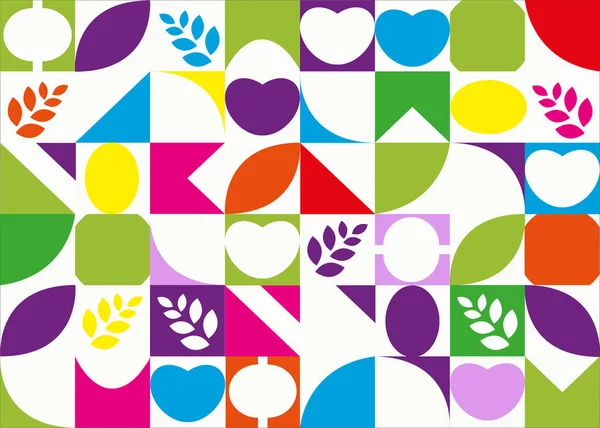 Renkli geometrik şekiller arka plan.