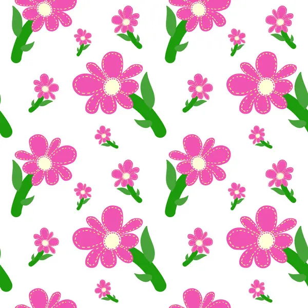 Şablon olarak fantastik çiçekler, vektör çizimi.